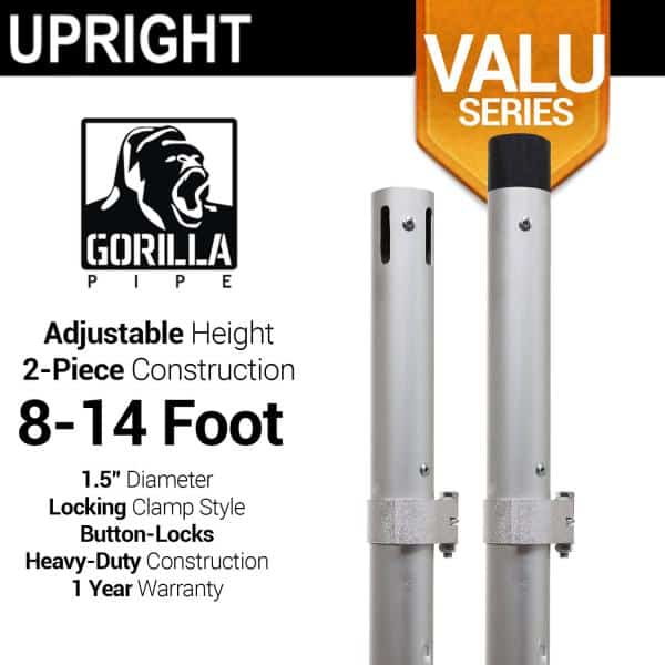 Valu Series – 8-14ft Adjustable Slip-Fit 1.5″ Upright | Rental Valu Series – 8-14ft Adjustable Slip-Fit 1.5″ Upright | Rental