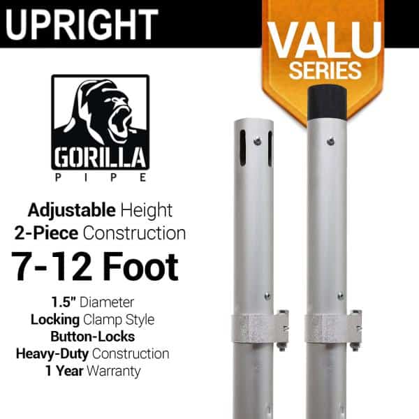 Valu Series – 7-12ft Adjustable Slip-Fit 1.5″ Upright | Rental Valu Series – 7-12ft Adjustable Slip-Fit 1.5″ Upright | Rental