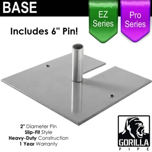 Pro/EZ Series – 15in x 15in Standard Duty 6″ x 2″ Base (Up to 8ft) | Rental