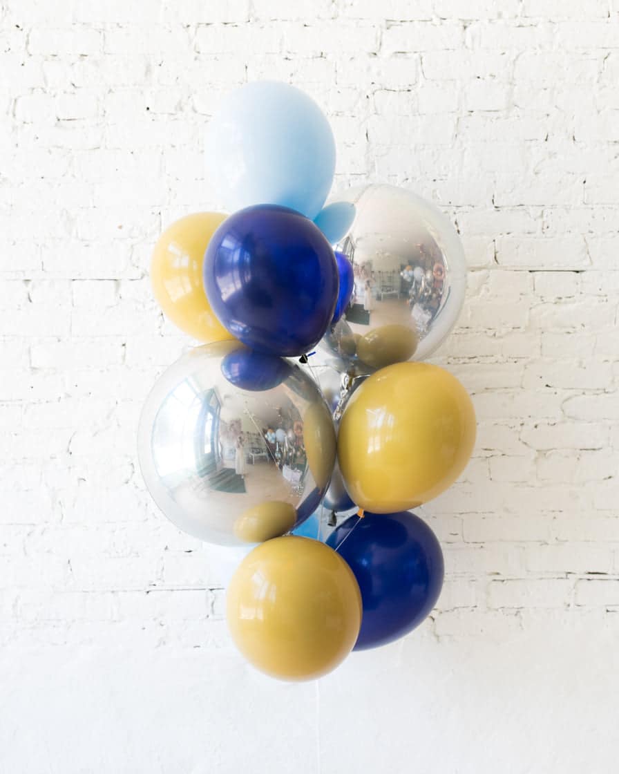 Mid Century Hues – Orbs and 11in Balloons – bouquet of 10 | Rental