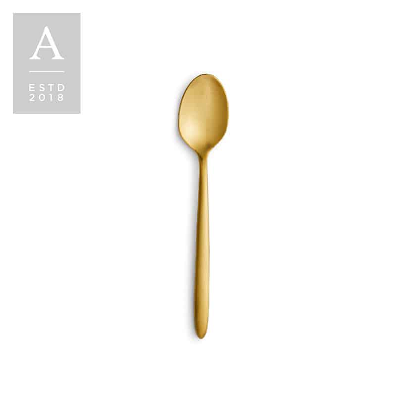 Muse Gold Brushed Teaspoon | Rental