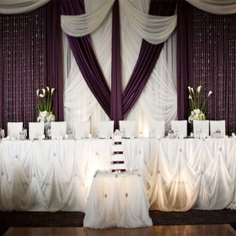 Cinderella “Stringed” Table Skirting Kit for 24ft Table (or three 8ft tables) BEST VALUE! | Rental