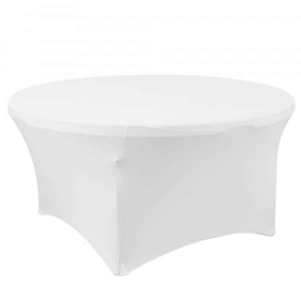 Decostar™ Spandex Round Table Cover 60″ – White | Rental