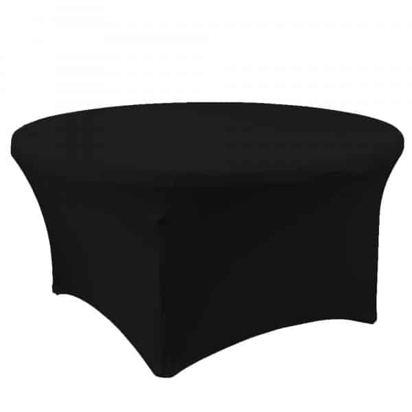 Decostar™ Spandex Round Table Cover 72″ – Black | Rental