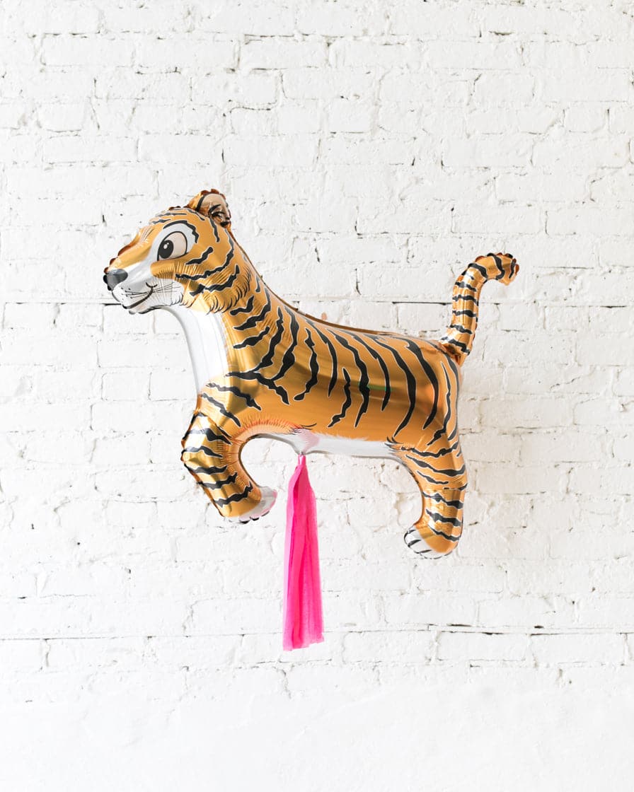 GIFT-41in Tiger Foil Balloon and Bright Pink Skirt | Rental GIFT-41in Tiger Foil Balloon and Bright Pink Skirt | Rental