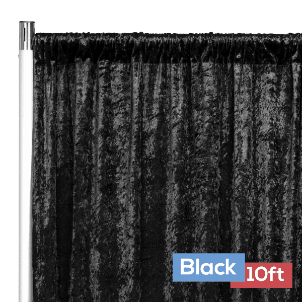 Premade Velvet Backdrop Curtain Panel – 10ft Long x 52in Wide – Black | Rental Premade Velvet Backdrop Curtain Panel – 10ft Long x 52in Wide – Black | Rental