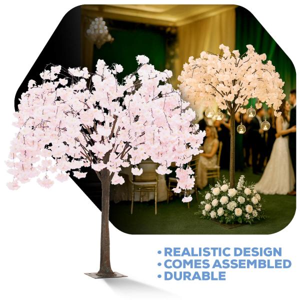 5ft Artificial Cherry Blossom Tree — Blush / Light Pink / Pink, 10 Interchangeable Branches | Customize for Weddings & Events | ModTree™ Collection | Rental 5ft Artificial Cherry Blossom Tree — Blush / Light Pink / Pink, 10 Interchangeable Branches | Customize for Weddings & Events | ModTree™ Collection | Rental