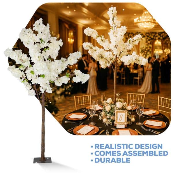 4.5ft Artificial Hydrangea Bloom Tabletop Centerpiece Tree — White | ModTree™ Collection | Rental 4.5ft Artificial Hydrangea Bloom Tabletop Centerpiece Tree — White | ModTree™ Collection | Rental