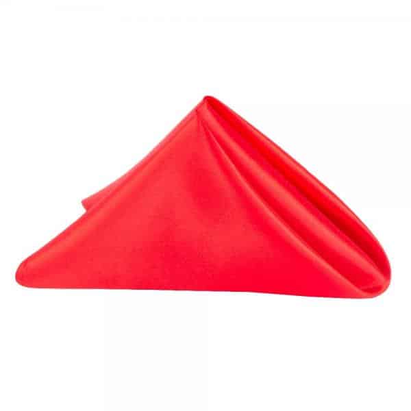 Sleek Satin Napkin 20″x20″ – Red | Rental