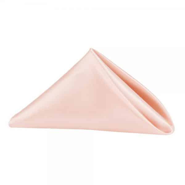 Sleek Satin Napkin 20″x20″ – Blush/Rose Gold | Rental