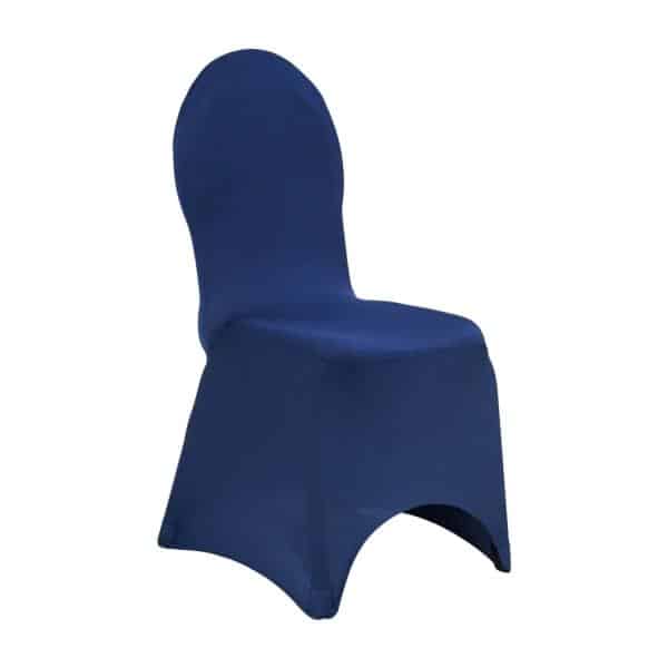 200 GSM Grade A Quality Spandex (Lycra) Banquet & Wedding Chair Cover By Eastern Mills in Navy Blue Color | Rental 200 GSM Grade A Quality Spandex (Lycra) Banquet & Wedding Chair Cover By Eastern Mills in Navy Blue Color | Rental