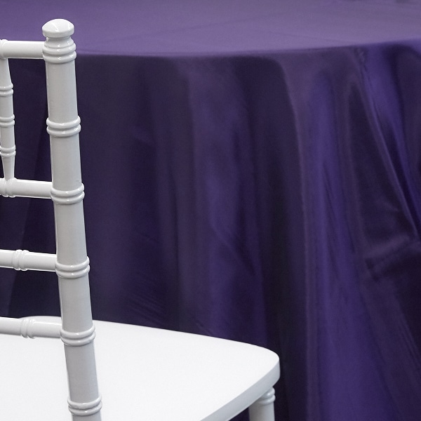 DARK PURPLE – *FR* Taffeta Tablecloth by Eastern Mills – Many Size Options | Rental