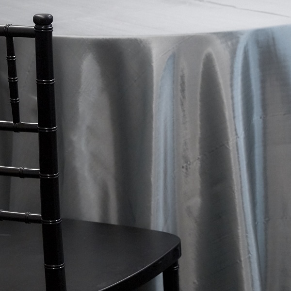 LIGHT SILVER – *FR* Taffeta Tablecloth by Eastern Mills – Many Size Options | Rental