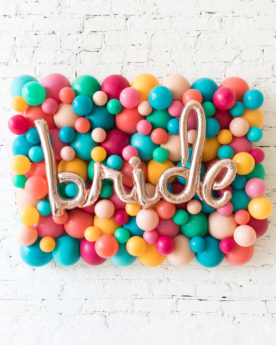 Tropical Time – BRIDE Balloon Backdrop Board – 30inx40in | Rental