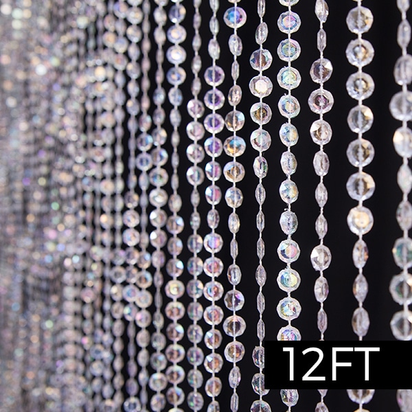DecoStar™ 12ft. Jewel Crystal Iridescent Diamond Cut Curtain | Rental DecoStar™ 12ft. Jewel Crystal Iridescent Diamond Cut Curtain | Rental