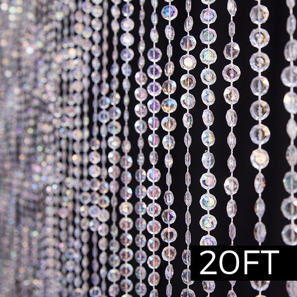 DecoStar™ 20ft. Jewel Crystal Iridescent Diamond Cut Curtain | Rental DecoStar™ 20ft. Jewel Crystal Iridescent Diamond Cut Curtain | Rental