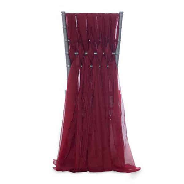 DecoStar™ 15″ Chiavari Chair Accent 5 Piece Sheer Weave – Burgundy | Rental DecoStar™ 15″ Chiavari Chair Accent 5 Piece Sheer Weave – Burgundy | Rental
