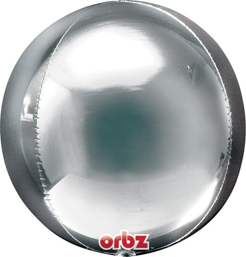 16″ Silver Orbz Anagram Balloon | Rental 16″ Silver Orbz Anagram Balloon | Rental