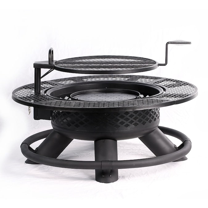 Fire Pit – Big Horn 47.24-in W Black Steel Wood-Burning Fire Pit | Rental