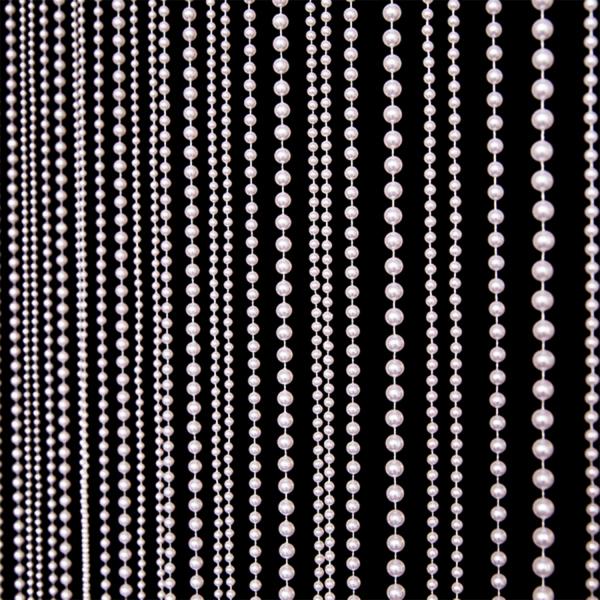 DecoStar™ 9ft Ivory Multi Ball Chain Curtain | Rental DecoStar™ 9ft Ivory Multi Ball Chain Curtain | Rental