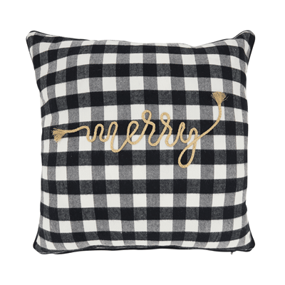 1320 Buffalo Plaid Merry Pillow | Rental