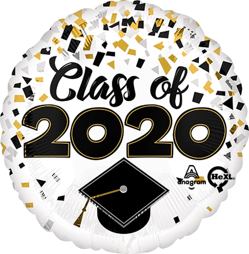 18″ Graduation Class 2020 Confetti Anagram Balloon | Rental 18″ Graduation Class 2020 Confetti Anagram Balloon | Rental