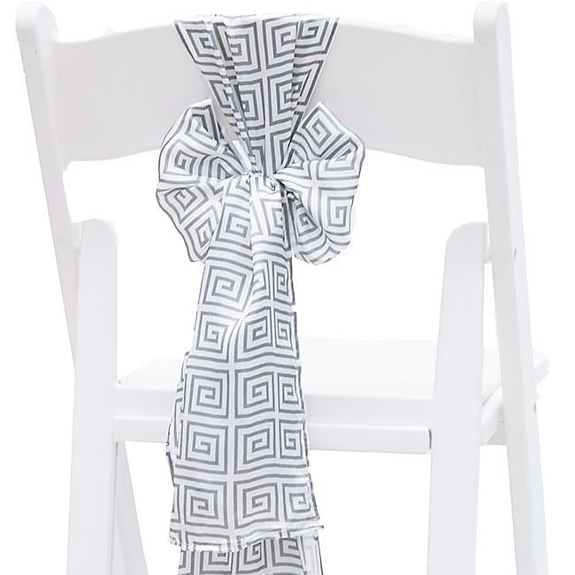 Greek Key Satin Gray | Rental Greek Key Satin Gray | Rental