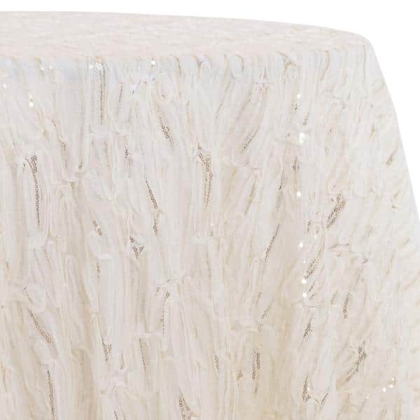 Ivory – Beautiful Sheer Sequin Overlay by Eastern Mills – Many Size Options | Rental