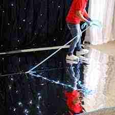 Custom Size | Chrome Mirror Dance Floor Piece – Vinyl Print – Color Change | Rental
