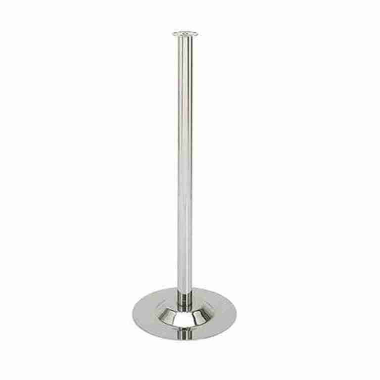 38″ Chrome Finish Metal Stanchion Post & Base Only | Rental 38″ Chrome Finish Metal Stanchion Post & Base Only | Rental