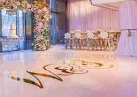Custom Size | Gloss Vinyl Mono Gram Sticker Dance Floor Piece | Rental
