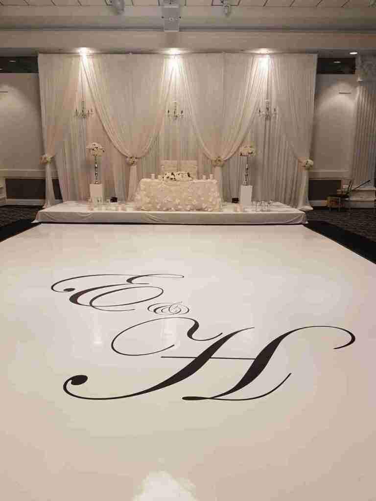 Custom Size | Matte Vinyl Plot Dance Floor Piece – Mono Gram Sticker | Rental