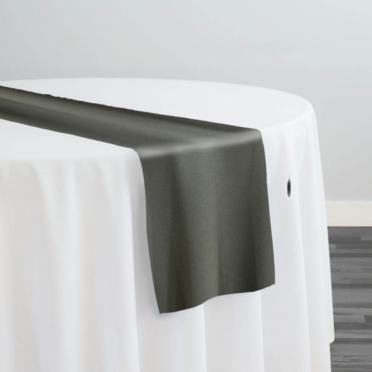 Scuba (Wrinkle-Free) Table Runner in Gunmetal | Rental