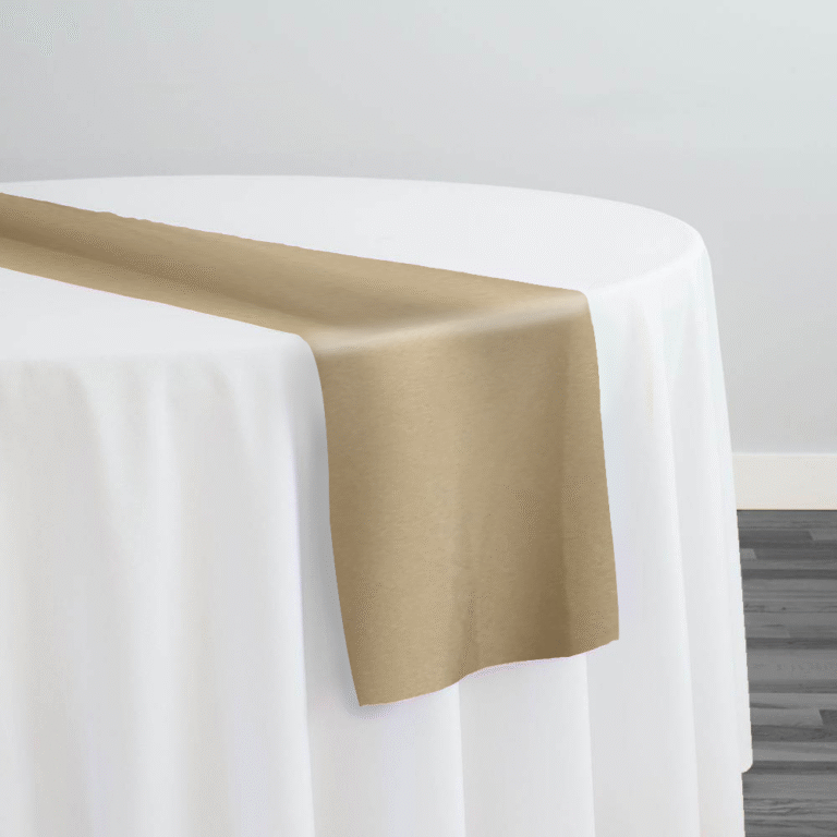 Scuba (Wrinkle-Free) Table Runner in Taupe 1189 | Rental