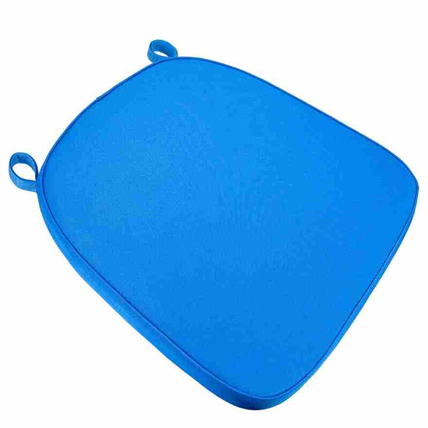 bright blue 20 thick chiavari chair cushion