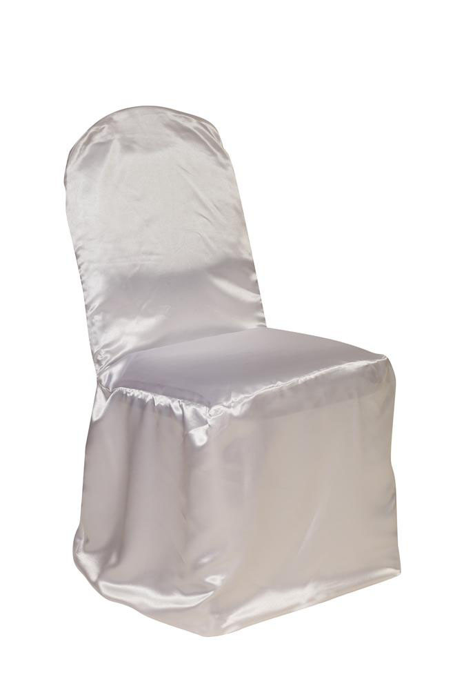 Satin Banquet Chair Cover White